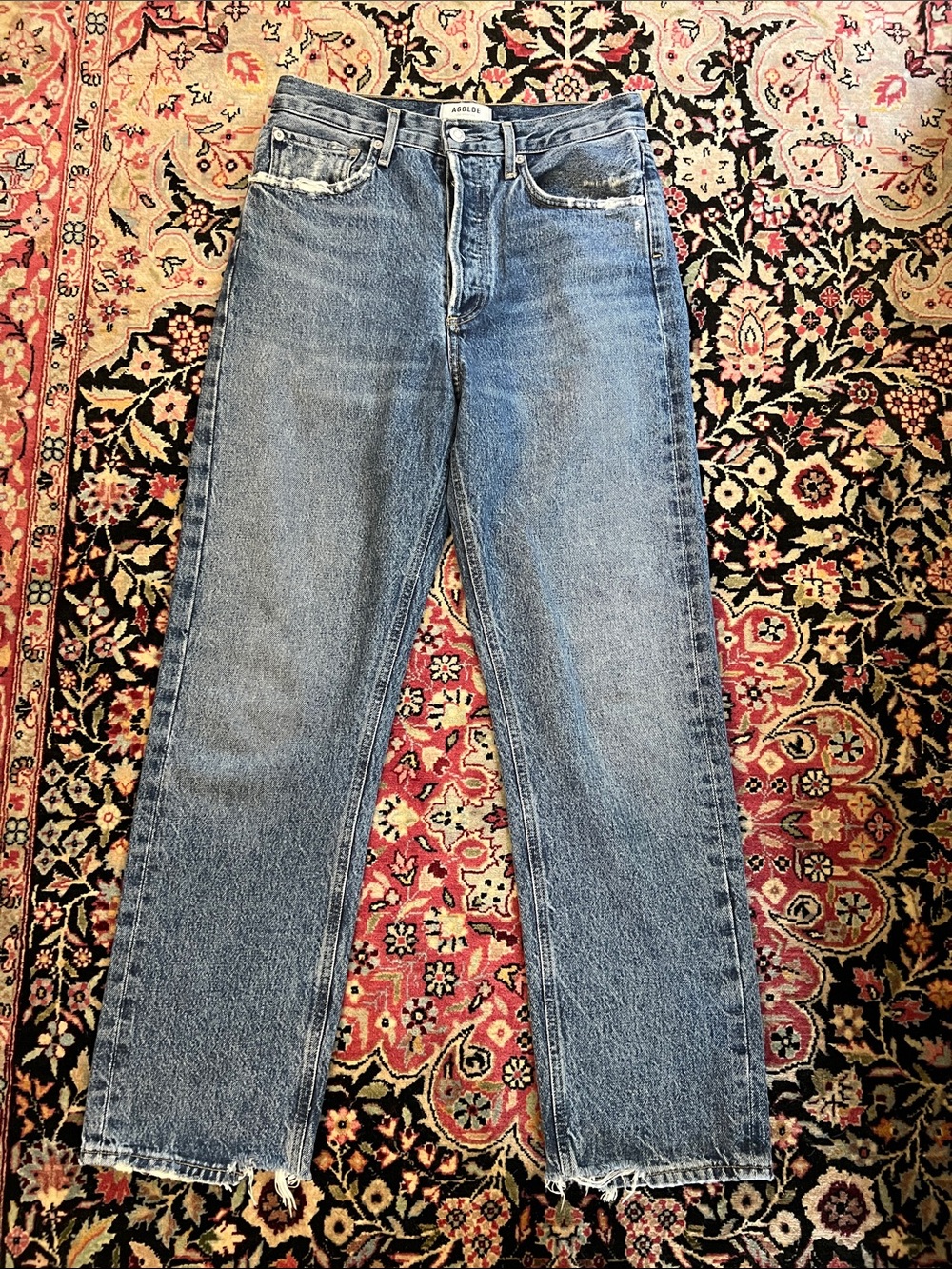 Agolde 90's high rise button fly straight ankle size 26
